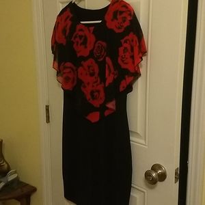 Flounce Floral Raglan Sleeve Bodycon Dress